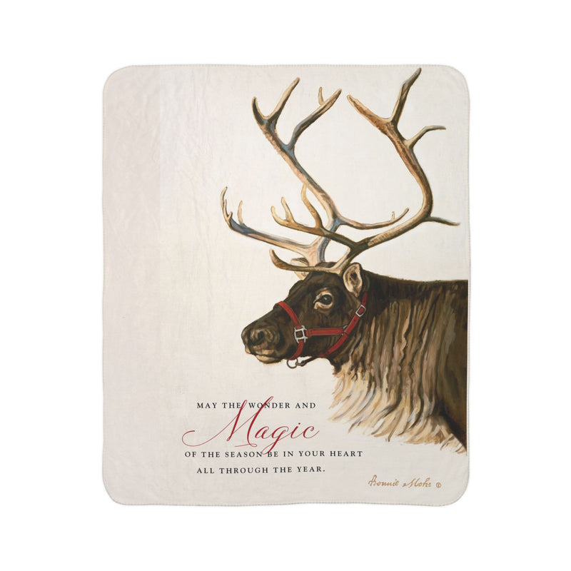 Reindeer Magic Sherpa Fleece Blanket