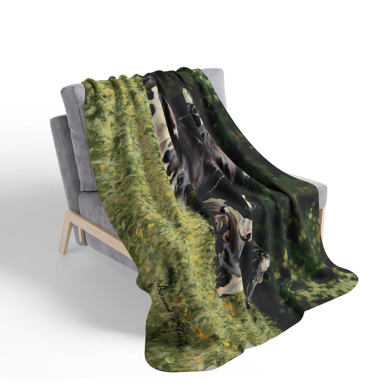 The Beautiful Cow Sherpa Fleece Blanket