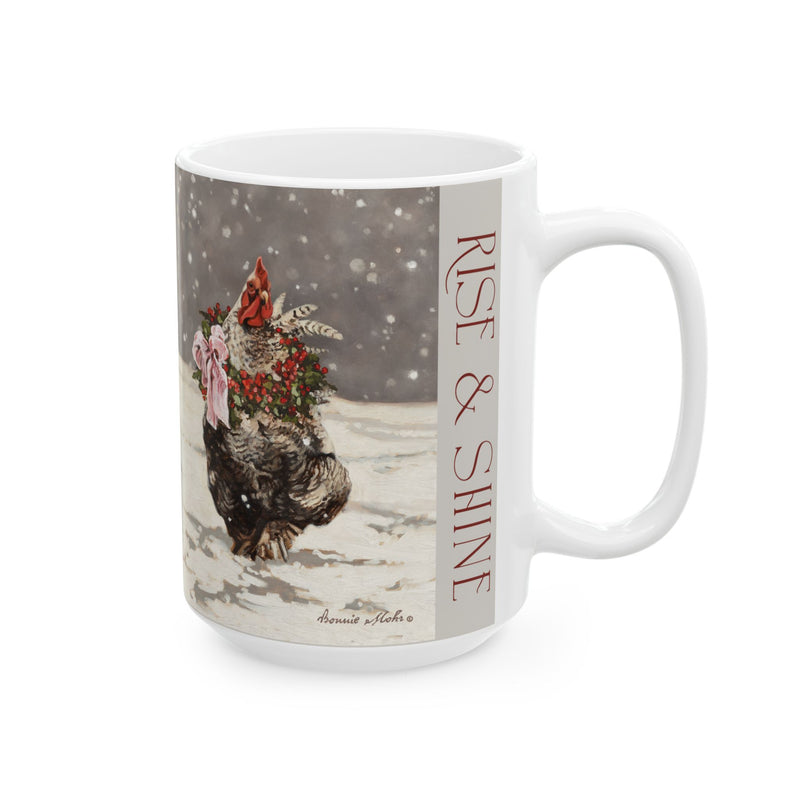 Holiday Rooster Coffee Mug