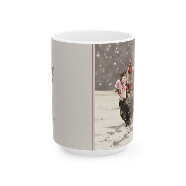 Holiday Rooster Coffee Mug